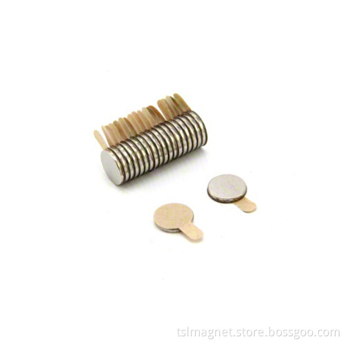 N35 8mm Dia X 1mm Easypeel Neodymium Adhesive Magnet
